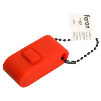 Выключатель беспроводной FERON TM85 SMART, 7мВт, IP65, одноклавишный soft-touch, красный, 48880