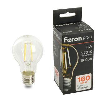 Лампа светодиодная Feron.PRO LB-1106 Шар E27 960LM 6W 175-265V 2700K, 48889