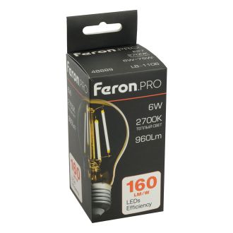 Лампа светодиодная Feron.PRO LB-1106 Шар E27 960LM 6W 175-265V 2700K, 48889