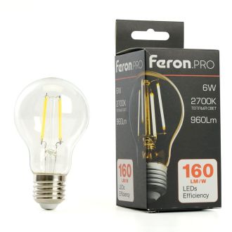 Лампа светодиодная Feron.PRO LB-1106 Шар E27 960LM 6W 175-265V 2700K, 48889