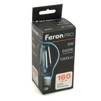 Лампа светодиодная Feron.PRO LB-1106 Шар E27 1000LM 6W 175-265V 6400K, 48891