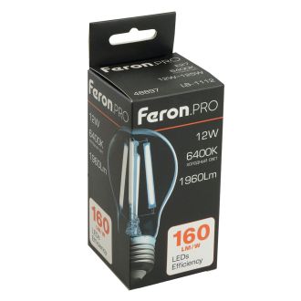 Лампа светодиодная Feron.PRO LB-1112 Шар E27 1960LM 12W 175-265V 6400K, 48897
