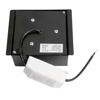 Светодиодный светильник Feron AL254 встраиваемый 12W 6500K черный Грильято, 48915