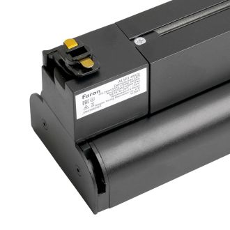 Светодиодный светильник Feron AL123 трековый однофазный на шинопровод 2*30W 4000K 60 градусов черный, 48926