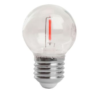 Лампа светодиодная Feron LB-383 Шарик прозрачный E27 2W 230V красный, 48933