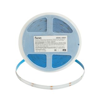 Светодиодная COB лента Feron LS531 576SMD(2110) 14Вт/м 24V 5000*10*1.8мм RGB, IP20, 48946