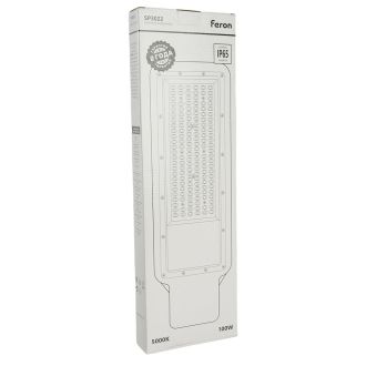 Светодиодный уличный консольный светильник Feron SP3022 100W 5000K 230V, серый, 48965