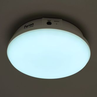 Светильник светодиодный Feron AL3025 с БАП в пластиковом корпусе 12W 6500K IP65 белый, 48986