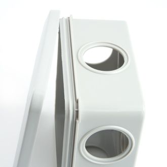 Коробка разветвительная уравнивания потенциалов (КУП) STEKKER EBX20-36-55, 100*100*50мм, 6 вводов, IP55, светло-серая (GE41361), 49001
