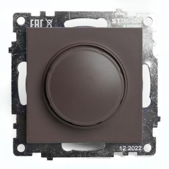 Выключатель диммирующий TRIAC(механизм), STEKKER GLS10-7106-04, 250V, 500W, серия Катрин, шоколад, 49017