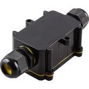Коробка распределительная LD522 водонепроницаемая на 2 выхода, 450V, 125x55x36, черный, STEKKER, 49115