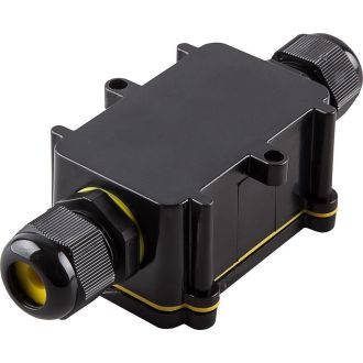 Коробка распределительная LD522 водонепроницаемая на 2 выхода, 450V, 125x55x36, черный, STEKKER, 49115