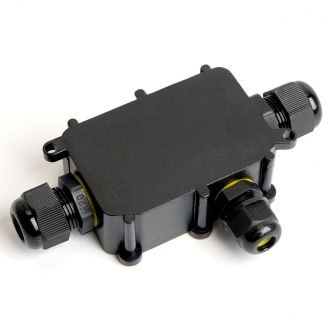 Коробка распределительная STEKKER LD523 водонепроницаемая на 3 выхода, 450V, 140х78х36, черный, 49121