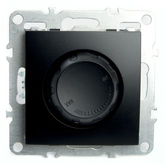 Выключатель диммирующий (механизм), STEKKER, PSW10-9106-03, 250В, 650W, серия Эрна, черный, 49150