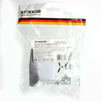 Выключатель диммирующий (механизм), STEKKER, PSW10-9106-03, 250В, 650W, серия Эрна, черный, 49150