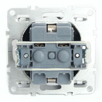 Розетка 1-местная с/з с крышкой (механизм), STEKKER, PST16-9112-03, 250В, 16А с защ. шторкой, серия Эрна, черный, 49156