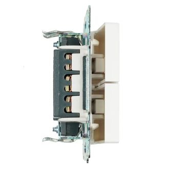 Переключатель 2-клавишный (механизм), STEKKER GLS10-7107-01, 250V, 10А, серия Катрин, белый, 49166