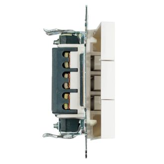 Выключатель 3-клавишный (механизм), STEKKER GLS10-7108-01, 250V, 10А, серия Катрин, белый, 49171
