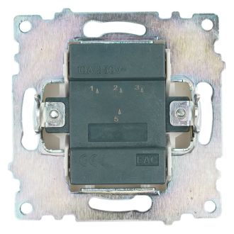 Выключатель 3-клавишный (механизм), STEKKER GLS10-7108-01, 250V, 10А, серия Катрин, белый, 49171
