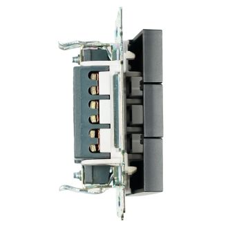 Выключатель 3-клавишный (механизм), STEKKER GLS10-7108-05, 250V, 10А, серия Катрин, черный, 49172