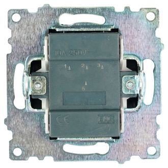 Выключатель 3-клавишный (механизм), STEKKER GLS10-7108-05, 250V, 10А, серия Катрин, черный, 49172