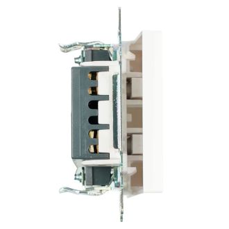 Переключатель перекрестный 1-клавишный (механизм), STEKKER GLS10-7110-01, 250V, 10А, серия Катрин, белый, 49176