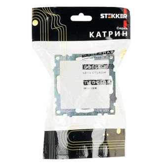 Переключатель перекрестный 1-клавишный (механизм), STEKKER GLS10-7110-01, 250V, 10А, серия Катрин, белый, 49176