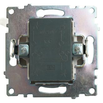 Переключатель перекрестный 1-клавишный (механизм), STEKKER GLS10-7110-04, 250V, 10А, серия Катрин, шоколад, 49180