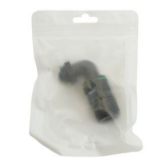 Соединитель-коннектор LD543 3-контактный угловой с винтовым контактом IP68, черный, STEKKER, 49196
