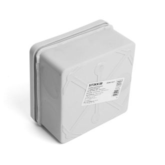 Коробка разветвительная 2х компонентная HF EBX40-38-67, 100*100*50мм, 8 вводов, IP67, серая (GE42455), STEKKER, 49198