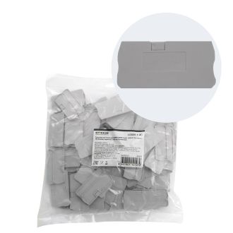 Торцевая заглушка для ЗНИ LD572 4 мм² (JXB PT4), серый LD581-1-40, STEKKER, 49265 (комплект 100 шт.)