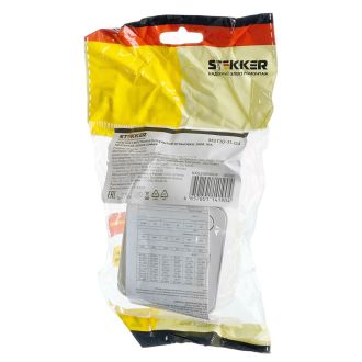 Розетка 1-местная б/з открытой установки, STEKKER, 250В, 10А, IP20, серия София, белый, MST10-11-01, 49301