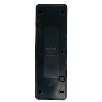 Розетка 4-местная с/з открытой установки, STEKKER, 250В, 16А, IP20, серия София, черный, MST16-14-02, 49320