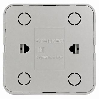 Розетка RJ-45 открытой установки, 1-местная, STEKKER, серия София, серебро, MST00-20-03, 49324