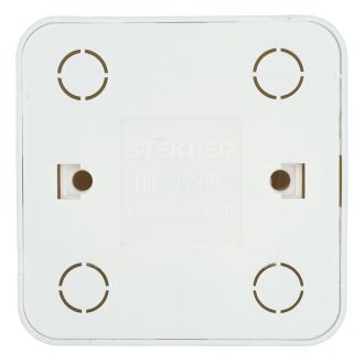 Розетка 1-местная б/з открытой установки, STEKKER, 250В, 10А, IP20, серия София, серебро, MST10-11-03, 49325
