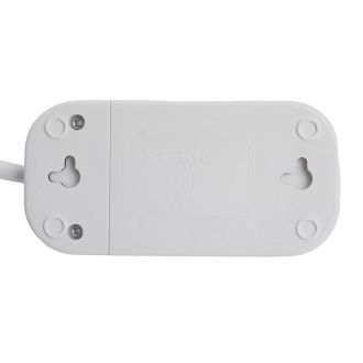 Удлинитель двухместный с/з STEKKER HM06-21-02 3x1мм2, 2м, серия Home, белый, 49339