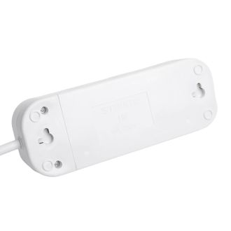 Удлинитель трехместный с/з STEKKER HM06-31-03 3x1мм2, 3м, серия Home, белый, 49348
