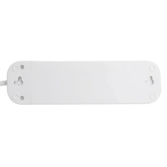 Удлинитель четырехместный с/з STEKKER HM06-40-03 3x1мм2, 3м, серия Home, белый, 49351