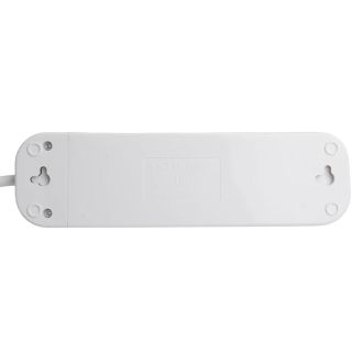 Удлинитель четырехместный c/з STEKKER HM06-40-05 3x1мм2, 5м, серия Home, белый, 49352