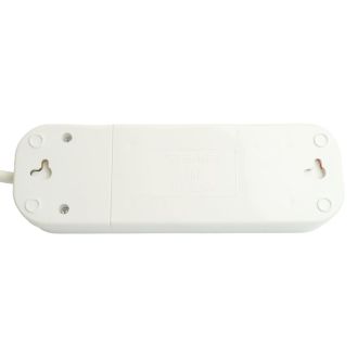 Удлинитель трехместный с/з с выключ. STEKKER HM07-31-02 3x1мм2, 2м, серия Home, белый, 49353