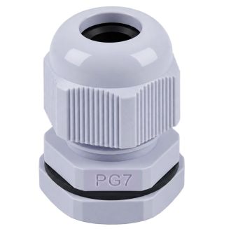 Сальник PG7 диаметр проводника 3-6,5 мм STEKKER, IP54, серый (без мембраны), 49362 (комплект 50 шт.)