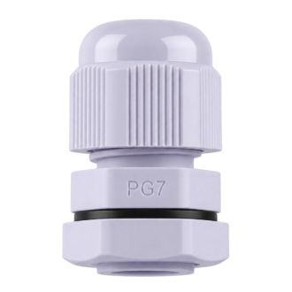 Сальник PG7 диаметр проводника 3-6,5 мм STEKKER, IP54, серый (DIY упаковка 3 шт) (без мембраны), 49374