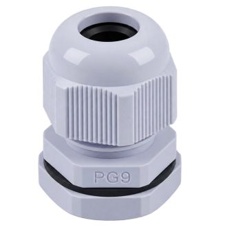 Сальник PG9 диаметр проводника 4-8 мм STEKKER, IP54, серый (DIY упаковка 3 шт) (без мембраны), 49375