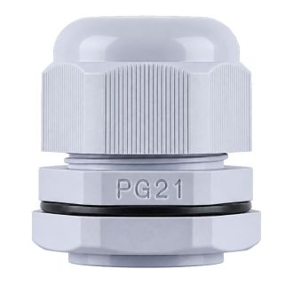 Сальник PG21 диаметр проводника 13-18 мм STEKKER, IP54, серый (DIY упаковка 2 шт) (без мембраны), 49380