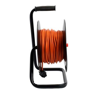 Удлинитель на катушке Stekker STD01-40-30 (ТЕН303-196) Standart 4-х местный с/з ПВС 3*1, оранжевый, 16А, IP40, 30м, 49390