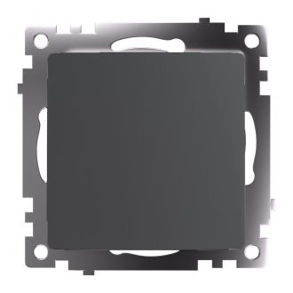 Переключатель 1-клавишный (механизм), 250В, 10А, серия Катрин, графит, GLS10-7105-06, STEKKER, 49412