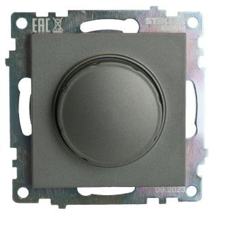 Выключатель диммирующий TRIAC (механизм) 250В, 500W, серия Катрин, графит, GLS10-7106-06, STEKKER, 49413