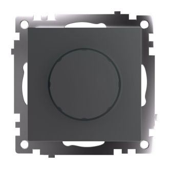 Выключатель диммирующий TRIAC (механизм) 250В, 500W, серия Катрин, графит, GLS10-7106-06, STEKKER, 49413