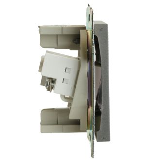 Розетка TV + компьютерная RJ-45 (механизм), серия Катрин, графит, GLS00-7106-06, STEKKER, 49417