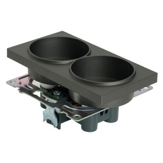 Розетка 2-местная с защитной шторкой (механизм) б/з, 250В, 10А, серия Катрин, графит, GLS10-7113-06, STEKKER, 49421